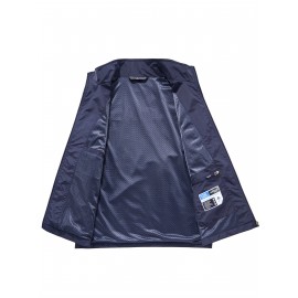 6801 Multi-Pocket Outdoor Vest - Sleeveless Stand Collar Casual Hiking & Travel Vest with Multiple Pockets, Durable Non-Stretch Fabric, All-Season Use, Hand Washable, Hiking Gear, Secure Zipper Closure
