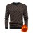 Men's Thermal Fleece-Lined Crewneck Sweatshirt - Thick Winter Warmth with Bold Letter Graphic, Soft Casual Long Sleeve Pullover, Machine Washable Cold Weather Gift for Him, Winter Sweaters, Cold Weather Apparel, Stylish Pullover