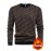 Men's Thermal Fleece-Lined Crewneck Sweatshirt - Thick Winter Warmth with Bold Letter Graphic, Soft Casual Long Sleeve Pullover, Machine Washable Cold Weather Gift for Him, Winter Sweaters, Cold Weather Apparel, Stylish Pullover