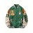 Men's Baseball Jacket with Athletic Dept. Embroidered Logo & Number 17 - Royal Blue & Beige Contrast Design, Baseball Collar, Machine Washable Casual Streetwear Jacket for Casual Attire
